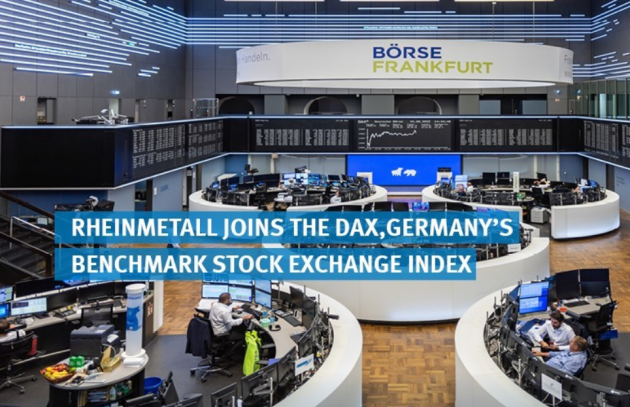 Rheinmetall udvostručio tržišnu kapitalizaciju, uvršten u DAX indeks